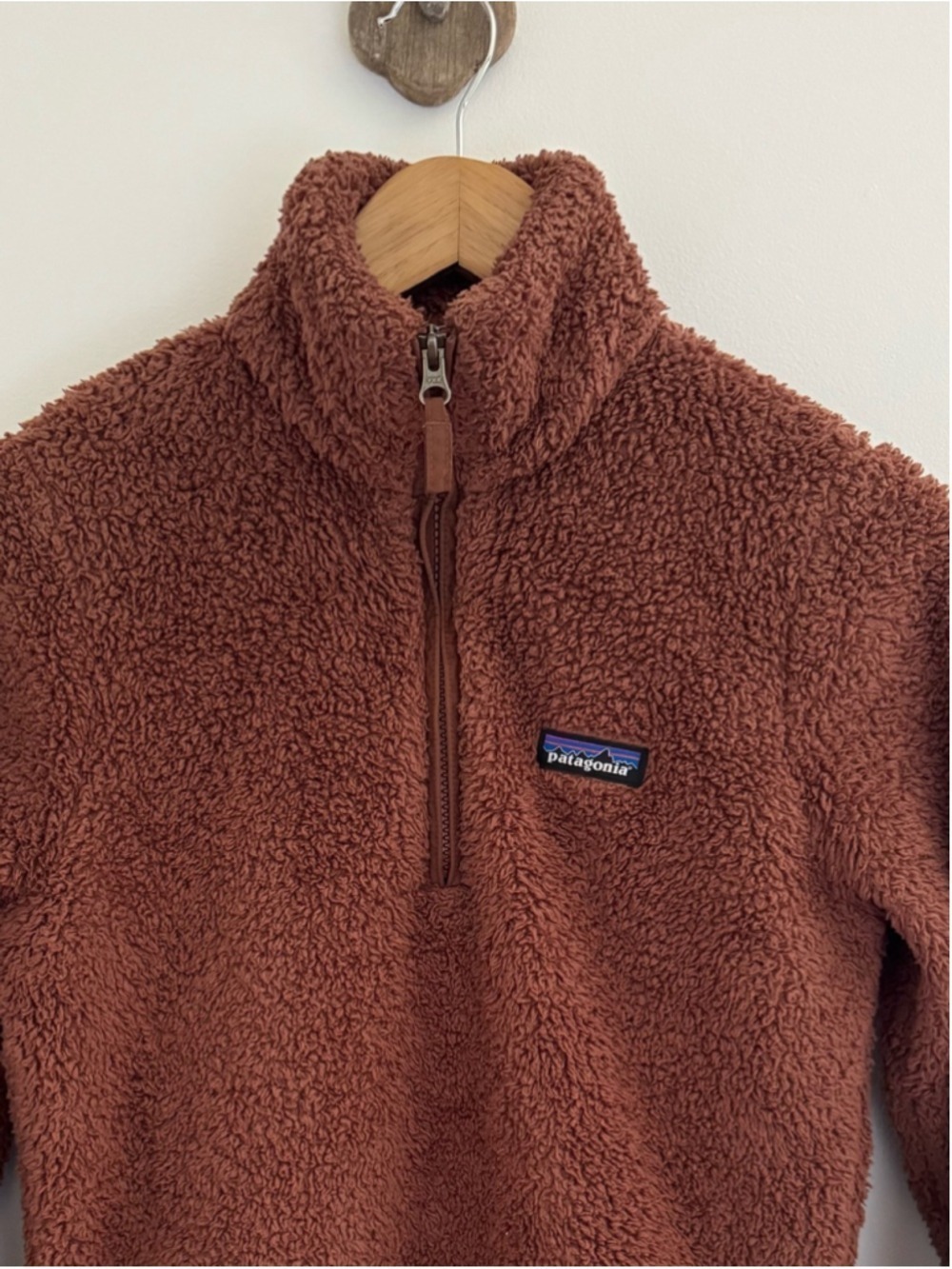 Patagonia Sherpa Fleece Quarter Zip Brown Cozy Outdoor Small - Picture 2 of 8